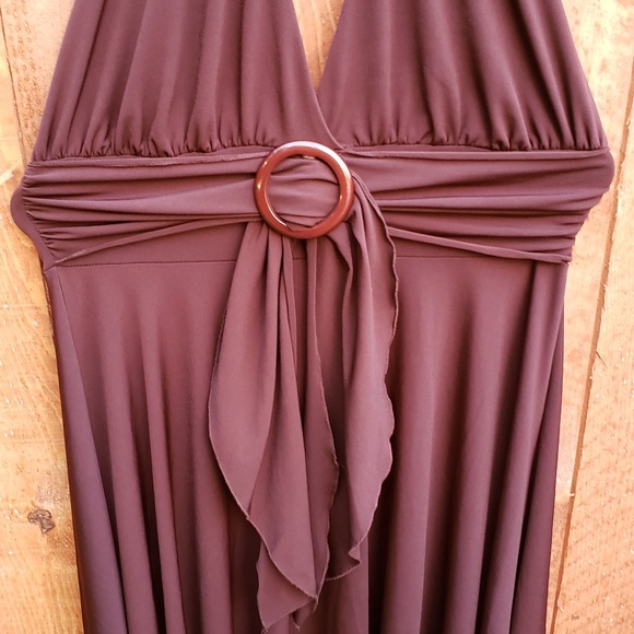 Women's Size L Brown Halter dress - Picture 3 of 4